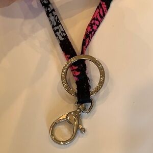 Vera Bradley lanyard cord holder charm key chain
